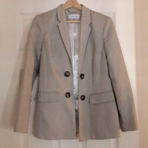 NWOT Calvin Klein Linen Blend Tortoise Button Blazer